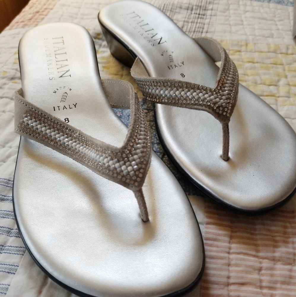 Silver Sparkly Sandals/Flipflops